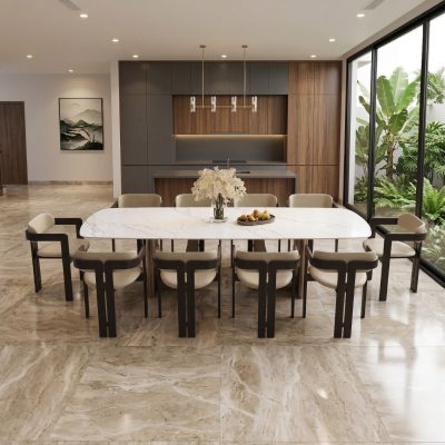 Review Bàn Ăn Pilastro Bocelli: Mặt Đá Thạch Anh Sang Trọng Cho Bếp Hiện Đại — Bocelli Living