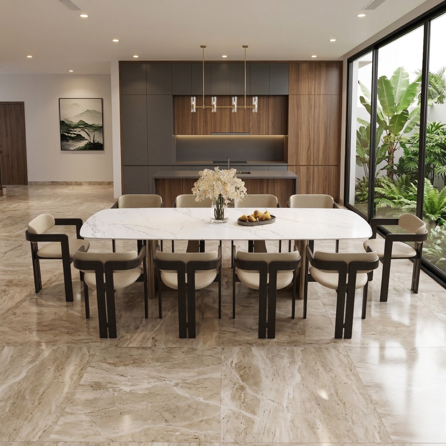 Review Bàn Ăn Pilastro Bocelli: Mặt Đá Thạch Anh Sang Trọng Cho Bếp Hiện Đại — Bocelli Living
